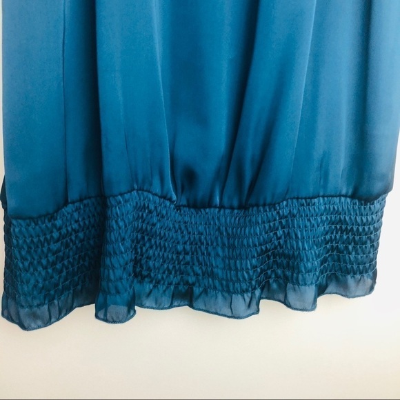 Apt. 9 Teal Blue Boho Ruffles Sleeveless Trapeze Halter Top Size M - Picture 4 of 5